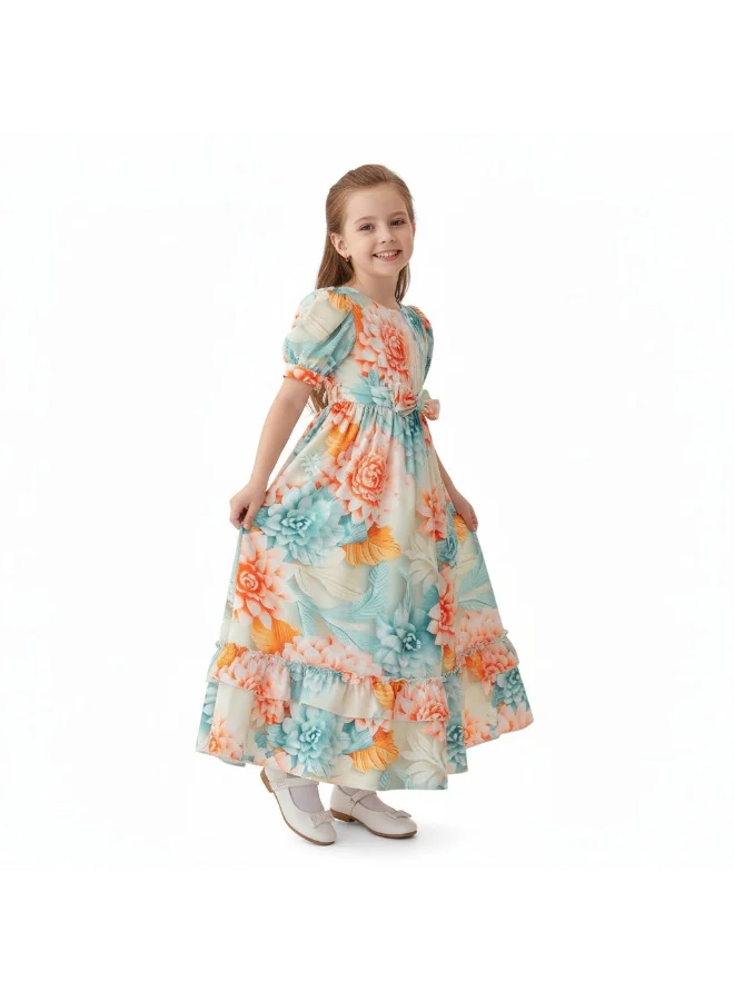 دىدانيالا عباءة دانتيلا مزهرة بأناقة - متعددة الألوان